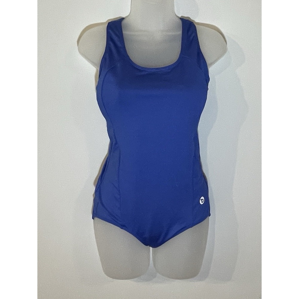 Baleaf Women's Raceback Althletic One Piece Modest Bathing Suit Size 34 Blue New
